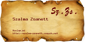 Szalma Zsanett névjegykártya